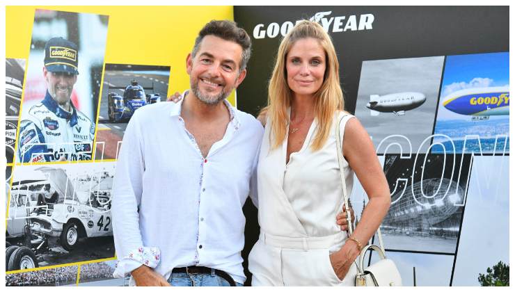 Filippa Lagerback con Daniele Bossari tv