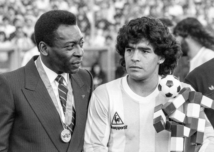 Pelé e Diego Maradona